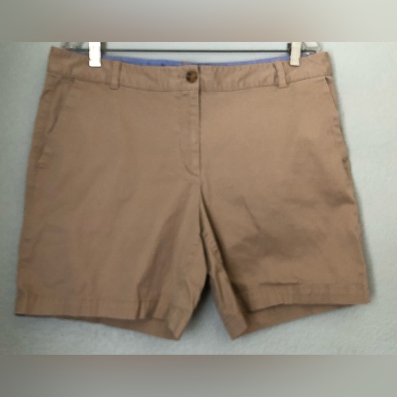 Talbots Khaki The Weekend Chino Shorts Women 14 - Picture 1 of 7
